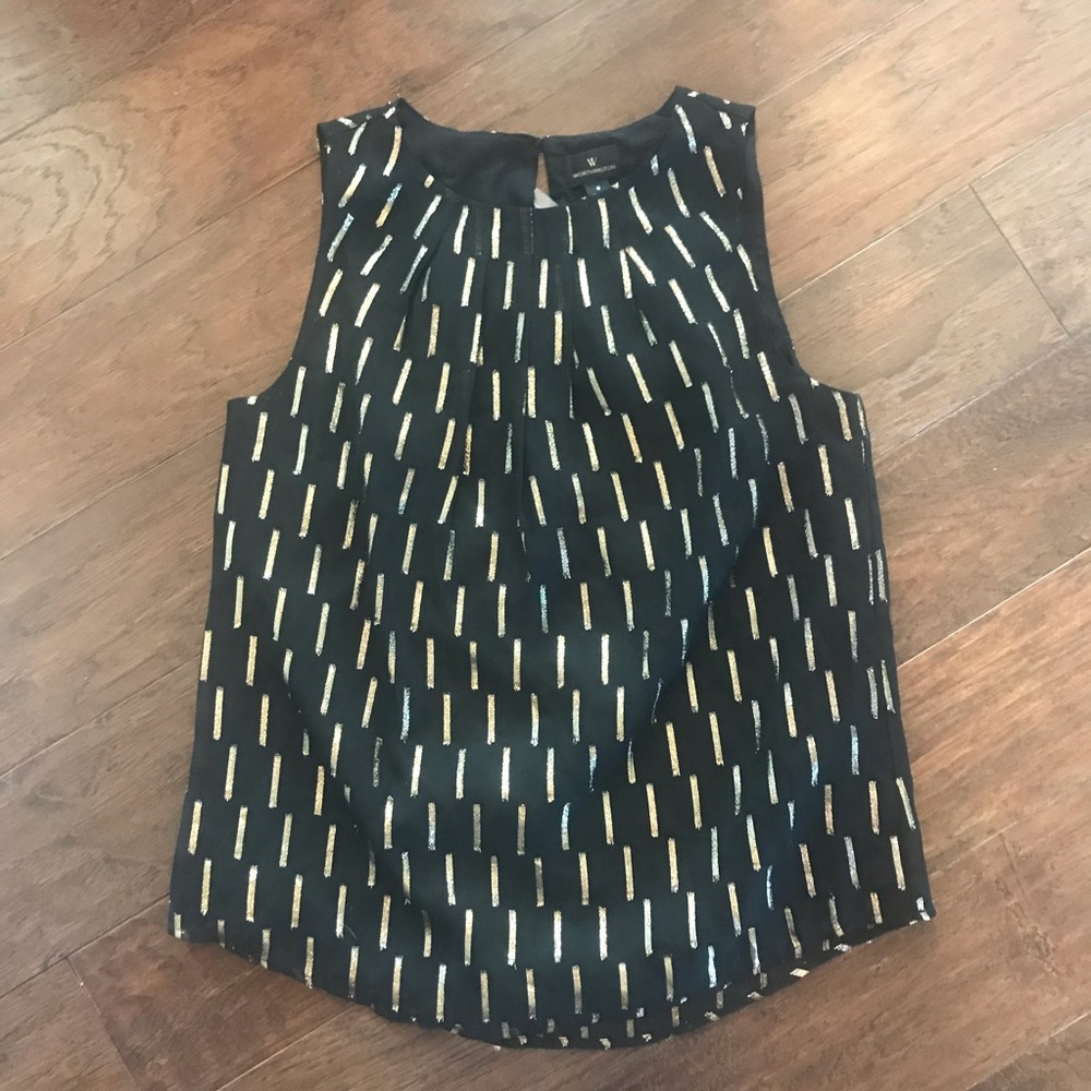 Black and gold blouse